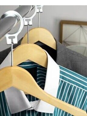 Classic.Clothing Hanger with  Natural Wood/ Hotel Hangers.(10 Hangers).# Solid.
